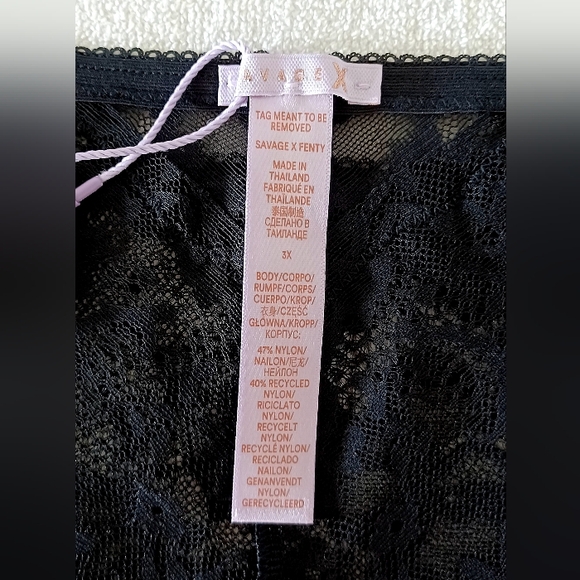 Savage X Fenty by Rihanna Black Lace Panty, size 3X - Picture 7 of 7